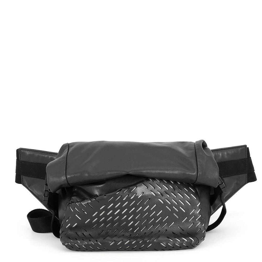Bottega Veneta Body Bag Perforated Leather Black